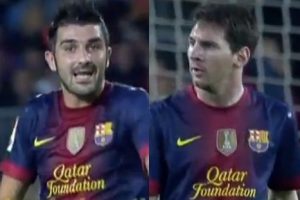 VIDEO: Messi y Villa protagonizaron ‘enfrentamiento’ en la cancha