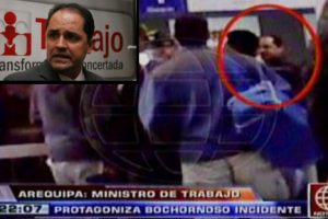 VIDEO: Ministro de Trabajo es acusado de agredir a empleados de aeropuerto arequipeño