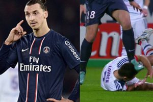 VIDEO: Zlatan Ibrahimovic pisó la cara a jugador rival en el fútbol francés