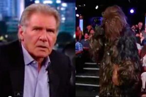 Harrison Ford se puso a discutir con Chewbacca – VIDEO