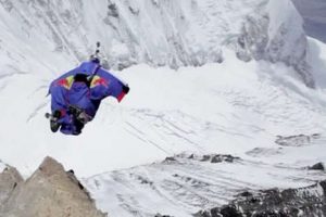 Ruso rompe récord al lanzarse desde el Monte Everest – VIDEO