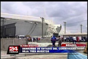 Un estadio en construcción sufre derrumbe en Brasil – VIDEO
