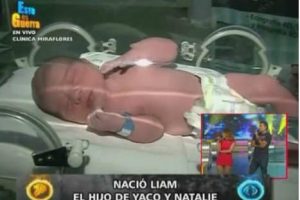 Nacimiento del hijo de dos ‘Guerreros’ fue transmitido en televisión
