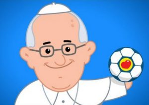 Hicieron jugar al papa Francisco con el payaso Plim Plim (VIDEO)