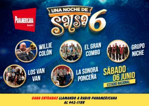 Radio Panamericana presenta ‘Una Noche de Salsa 6’, este sábado 6 de junio