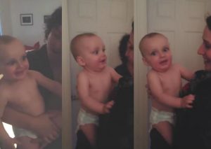 ¿Se asustó? Esta es la reacción de un bebé al ver a la gemela de su mamá (VDEO)