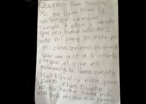 Mira la conmovodera carta que le escribió un niño boliviano al Papa Francisco