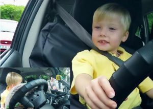 Este ‘taxista’ de 3 años sorprendió a más de un pasajero (VIDEO)