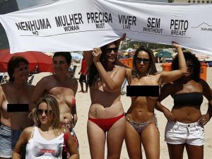 Brasil: Mujeres hacen topless por lucha contra el cáncer de mama – FOTOS