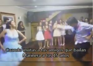 Facebook: Luego del quinceañero con huaylas, ahora se viralizó uno con marinera (VIDEO)
