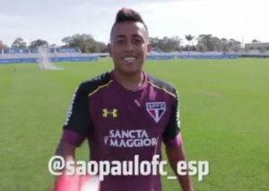 Cueva es imágen de Sao Paulo y presenta Twitter del club en Español – VIDEO