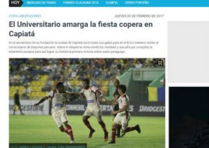 Así reaccionó la prensa paraguaya tras el triunfo de Universitario