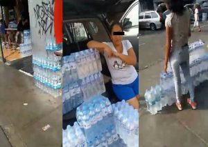 ¡Ellos son! Personas venden agua y se aprovechan de la desgracia ajena – VIDEO