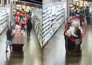 Cámaras de seguridad graban a sujeto abusando de una niña en un supermercado