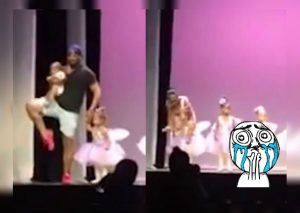 Facebook Viral: Padre baila Ballet para calmar el llanto de su hija durante presentación