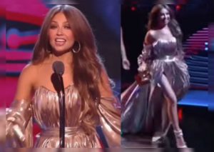 Thalía: El incómodo momento que pasó en los Latin Grammy (VIDEO)