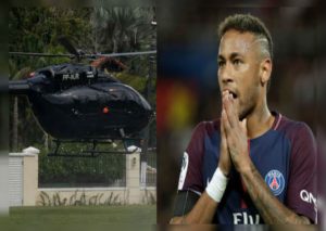 Neymar sorprende a todos al llegar con su helicóptero personal a su entrenamiento (VIDEO)