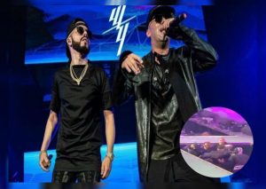 Wisin y Yandel: Cantante sufrió violenta caída durante concierto (VIDEO)