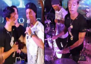 Tony Succar hace bailar a Ronaldinho Gaúcho en pleno concierto (VIDEO)