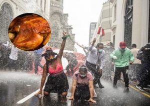 Pollería limeña ofrecerá comida y bebida gratis durante las marchas