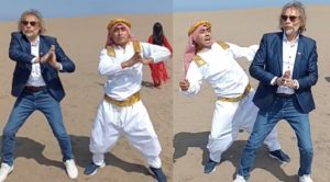‘Cuevita’ y ‘Gareca’ bailan al ritmo de danza árabe en el desierto: “Llegando a Qatar con mi padre” | VIDEO